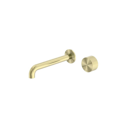Nero Opal Progressive Wall Basin/Bath Mixer Separate Back Plate 120mm Brushed Gold NR252007a120BG - Wall Mixers & Spouts