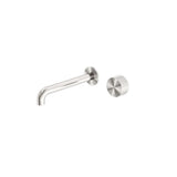 Nero Opal Progressive Wall Basin/Bath Mixer Separate Back Plate 260mm Brushed Nickel NR252007a260BN - Wall Mixers &