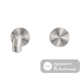 Nero Opal Progressive Wall Basin Mixer 160mm Spout Brushed Nickel NR252007a160BN - Wall Mixers & Spouts