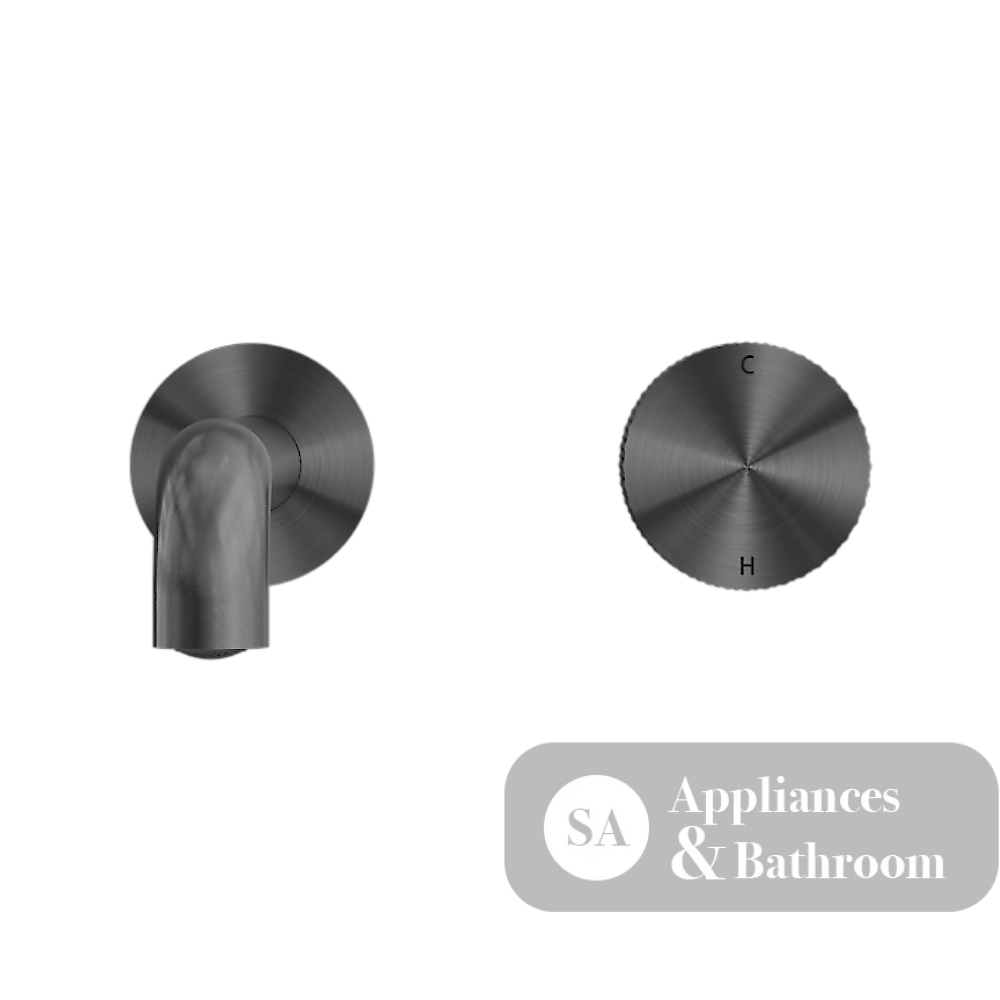 Nero Opal Progressive Wall Basin Mixer 160mm Spout Graphite NR252007a160GR - Wall Mixers & Spouts