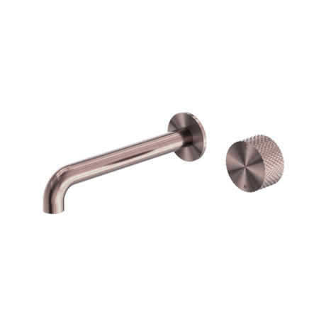 Nero Opal Progressive Wall Basin Mixer 230mm Spout Brushed Bronze NR252007a230BZ - Wall Mixers & Spouts