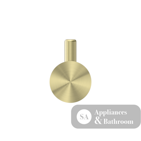 Nero Opal Robe Hook Brushed Gold NR2582BG - Robe Hooks