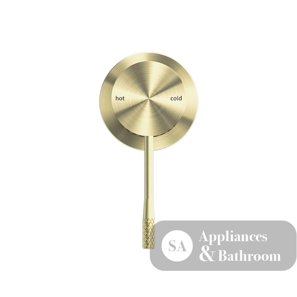 Nero Opal Shower Mixer with 60mm Plate Brushed Gold NR251909hBG - Bathroom Wall Mixers