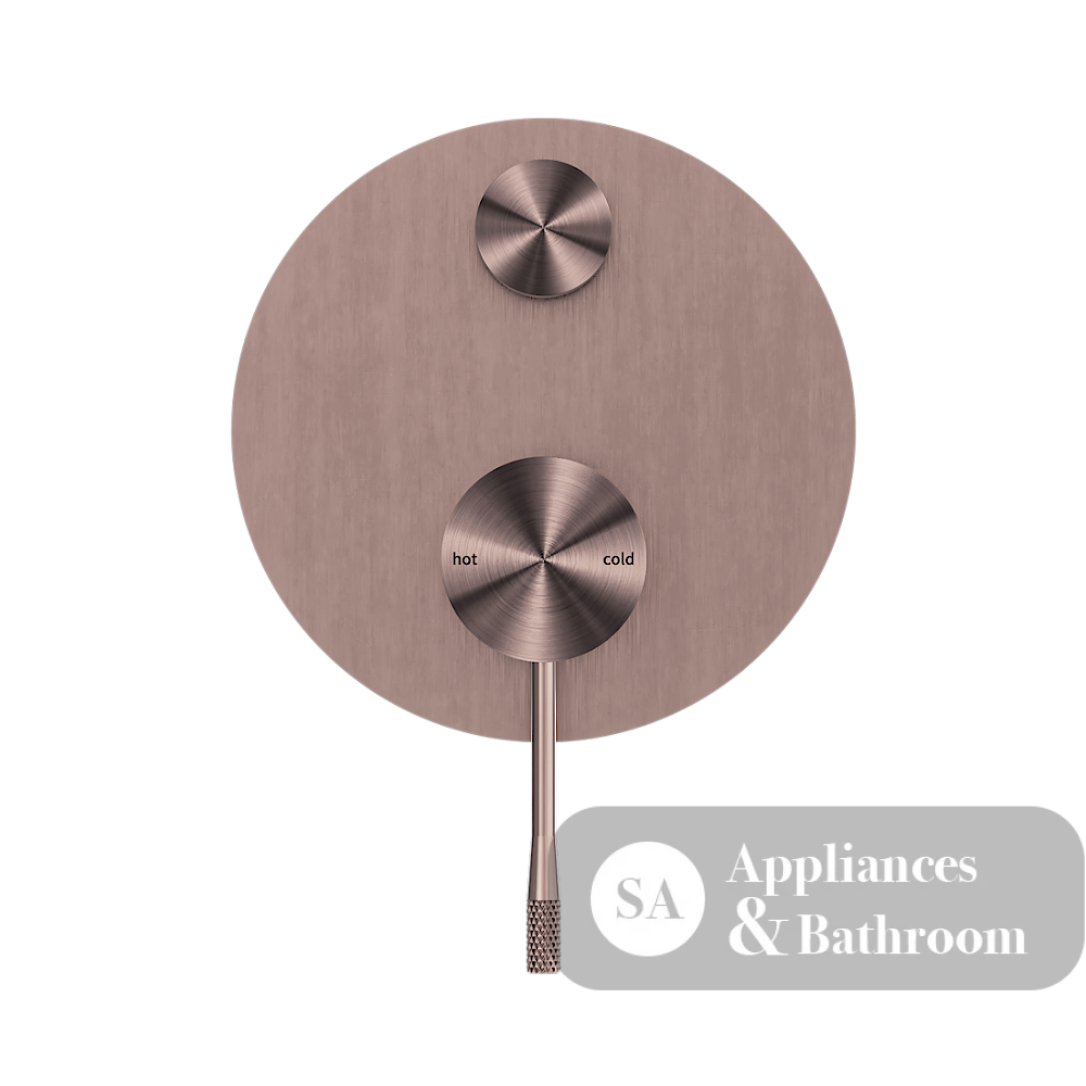 Nero Opal Shower Mixer with Diverter Brushed Bronze NR251909aBZ - Wall Mixer Diverter