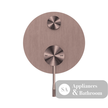 Nero Opal Shower Mixer with Diverter Brushed Bronze NR251909aBZ - Wall Mixer Diverter