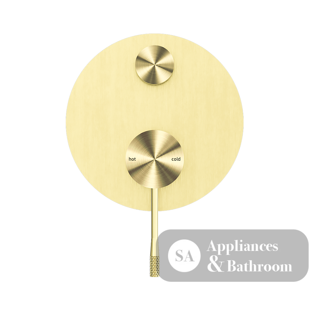 Nero Opal Shower Mixer with Diverter Brushed Gold NR251909aBG - Wall Mixer Diverter