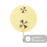 Nero Opal Shower Mixer with Diverter Brushed Gold NR251909aBG - Wall Mixer Diverter