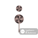Nero Opal Shower Mixer with Diverter Separate Plate Brushed Bronze NR251909eBZ - Wall Mixer Diverter