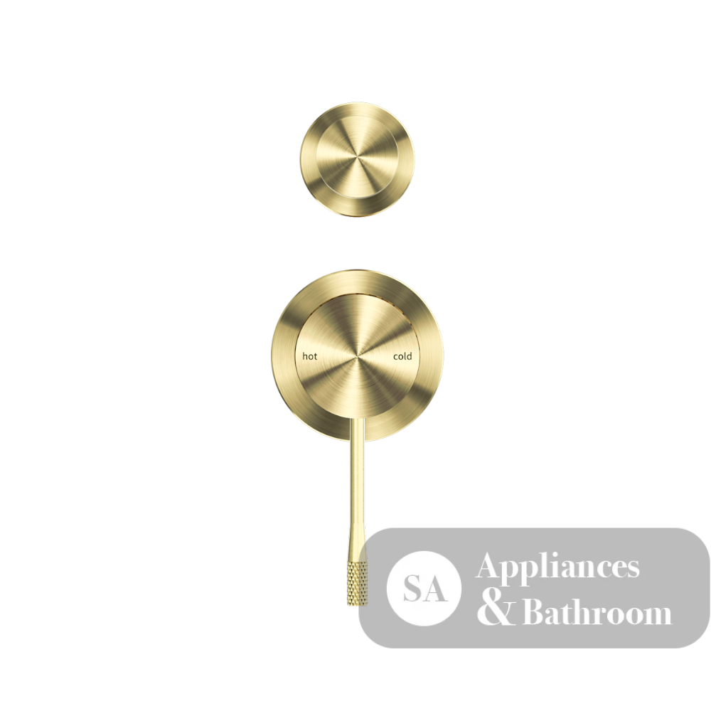 Nero Opal Shower Mixer with Diverter Separate Plate Brushed Gold NR251909eBG - Wall Mixer Diverter