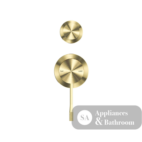 Nero Opal Shower Mixer with Diverter Separate Plate Brushed Gold NR251909eBG - Wall Mixer Diverter