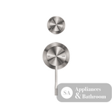 Nero Opal Shower Mixer with Diverter Separate Plate Brushed Nickel NR251909eBN - Wall Mixer Diverter
