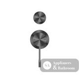 Nero Opal Shower Mixer with Diverter Separate Plate Graphite NR251909eGR - Wall Mixer Diverter