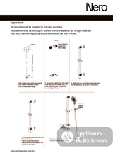 Nero Opal Shower Rail Brushed Nickel NR251905dBN - Rail Showers