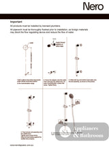 Nero Opal Shower Rail with Air Shower Brushed Nickel NR251905aBN - Rail Showers