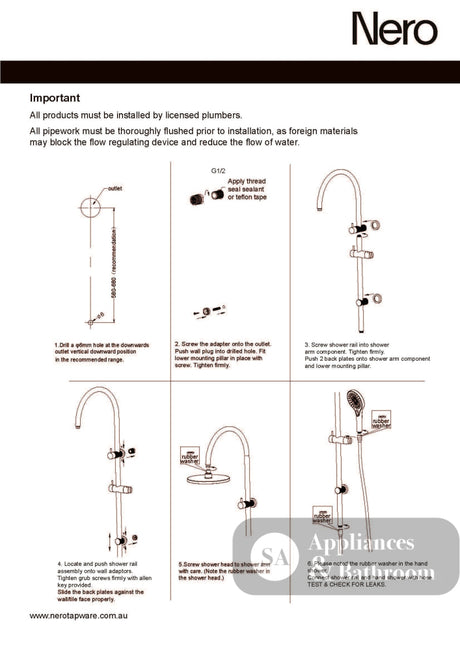 Nero Opal Shower Set Brushed Nickel NR251905eBN - Twin Showers