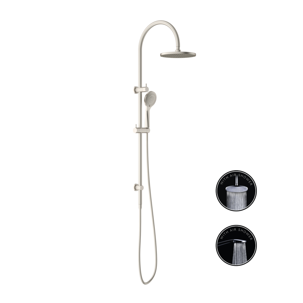 Nero Opal Shower Set with Air Shower Brushed Nickel NR251905bBN - Twin Showers