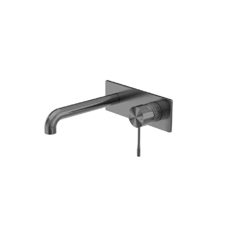 Nero Opal Wall Basin/Bath Mixer 230mm Spout Graphite NR251907A230GR - Wall Mixers & Spouts