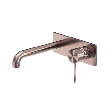 Nero Opal Wall Basin/Bath Mixer Brushed Bronze NR251907aBZ - Wall Mixers & Spouts