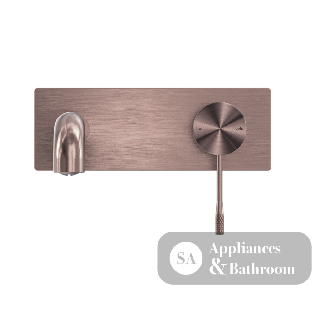 Nero Opal Wall Basin/Bath Mixer Brushed Bronze NR251907aBZ - Wall Mixers & Spouts