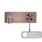 Nero Opal Wall Basin/Bath Mixer Brushed Bronze NR251907aBZ - Wall Mixers & Spouts