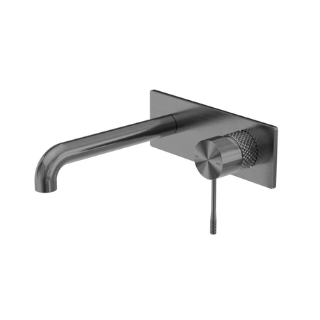 Nero Opal Wall Basin/Bath Mixer Graphite NR251907aGR - Wall Mixers & Spouts