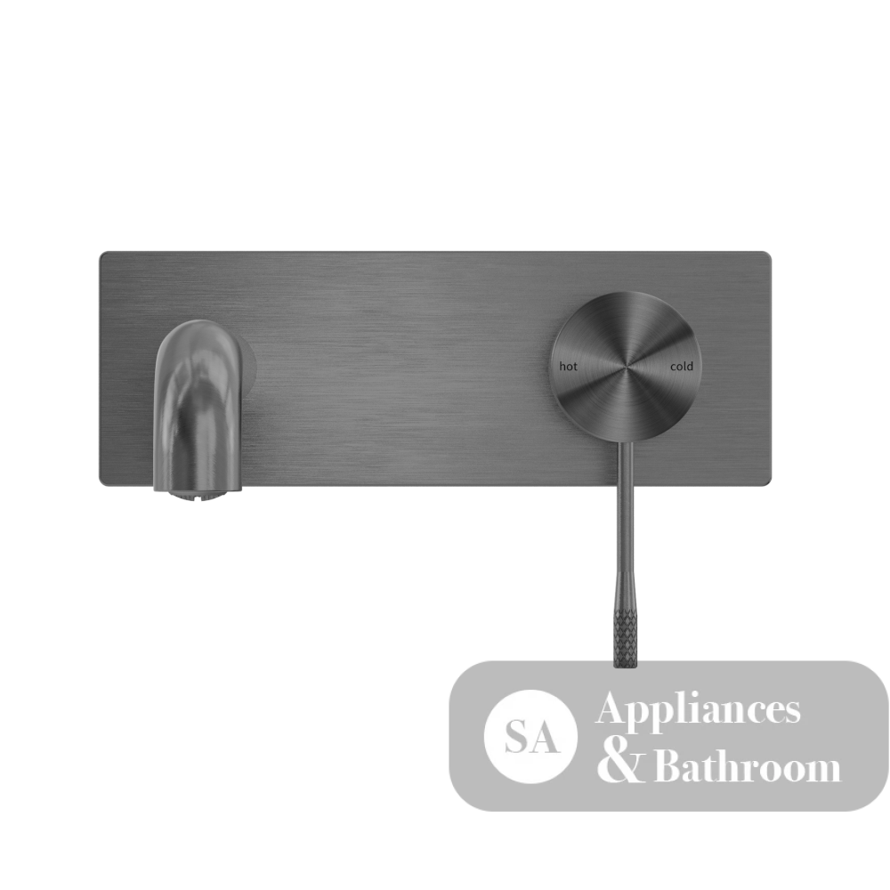 Nero Opal Wall Basin/Bath Mixer Graphite NR251907aGR - Wall Mixers & Spouts