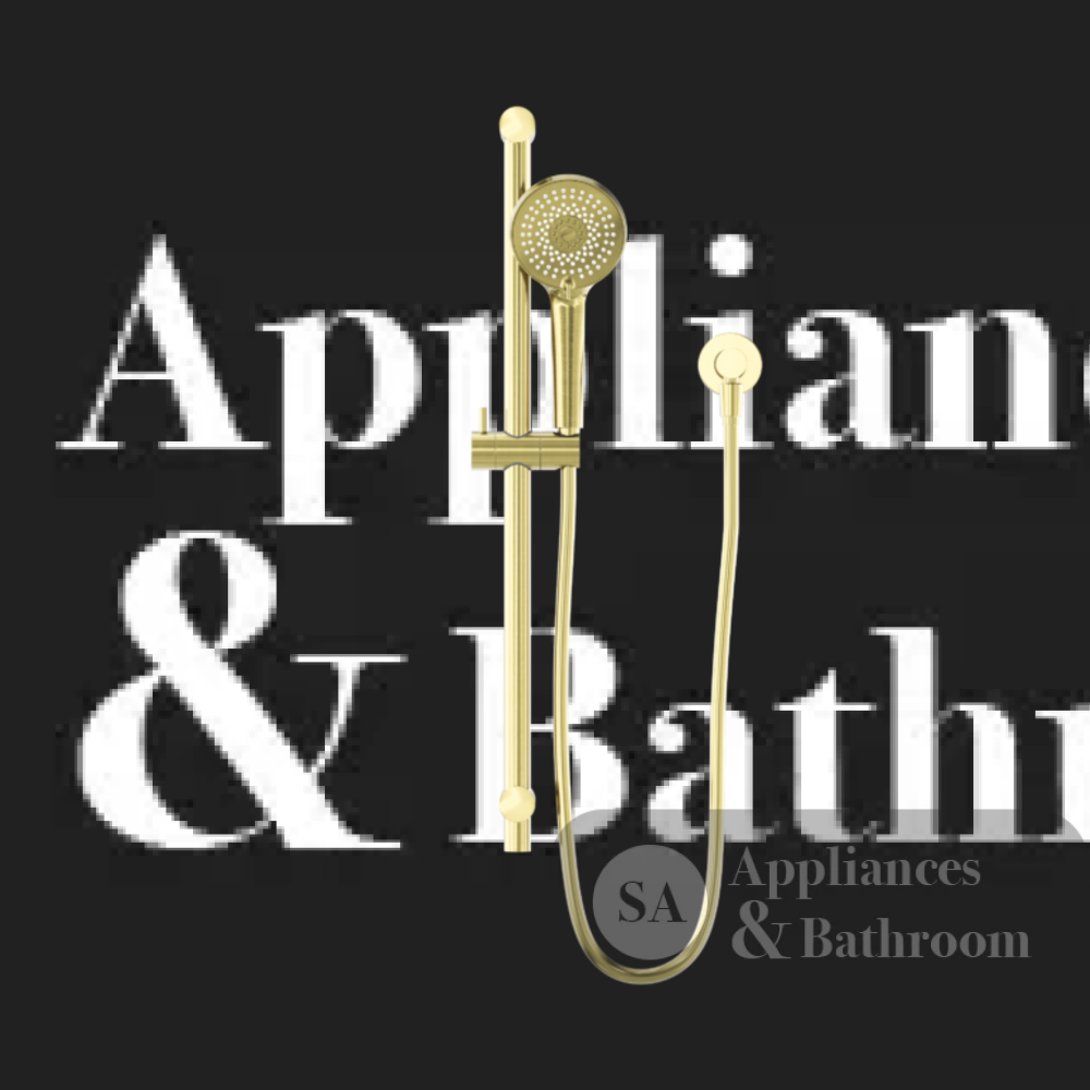 Nero Round Metal Project Rail Shower Brushed Gold NR318BG - Rail Showers