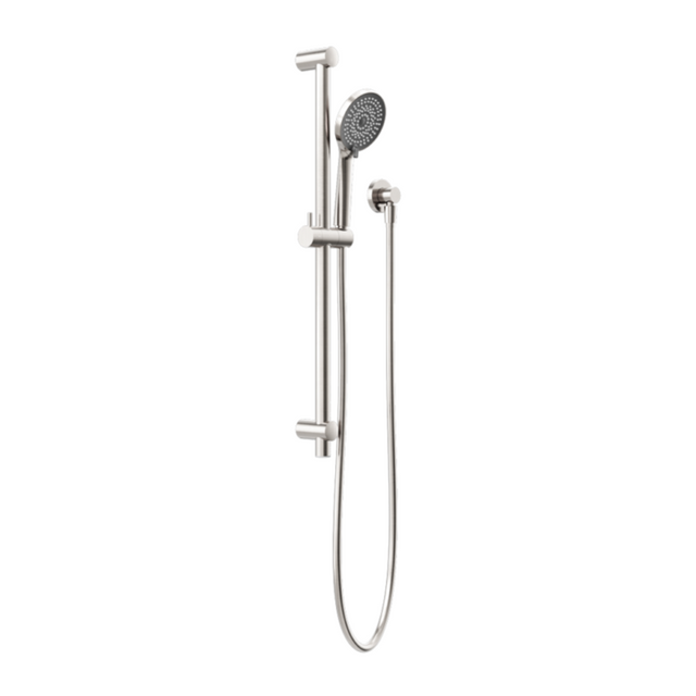 Nero Round Metal Project Rail Shower Brushed Nickel NR318BN - Rail Showers
