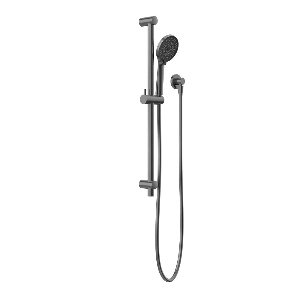 Nero Round Metal Project Rail Shower Gunmetal NR318GM - Rail Showers