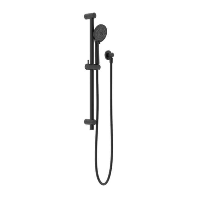 Nero Round Metal Project Rail Shower Matte Black NR318MB - Rail Showers