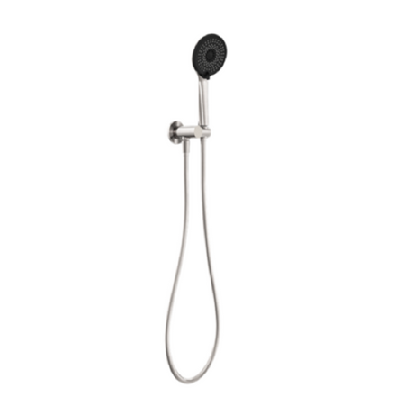 Nero Round Shower On Bracket Brushed Nickel NR320BN - Hand Showers