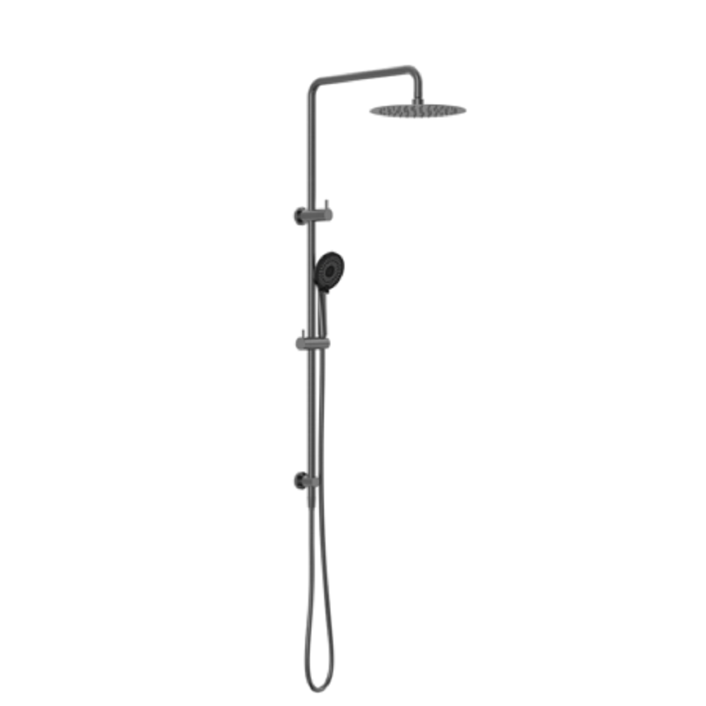 Nero Round Twin Shower Gunmetal NR232105FGM - Twin Showers