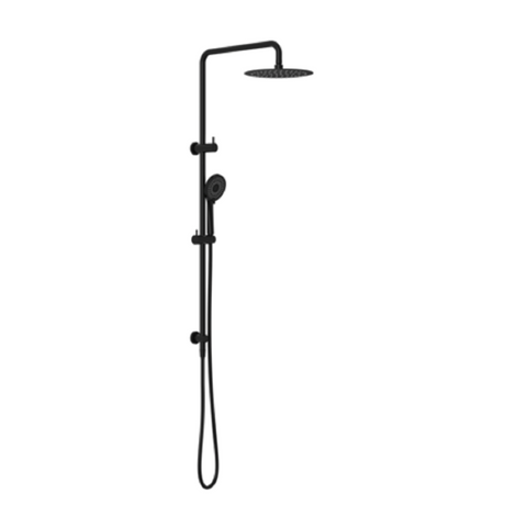Nero Round Twin Shower Matte Black NR232105FMB - Twin Showers