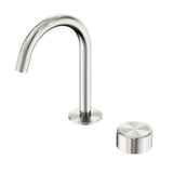 Nero Serenity Progressive Basin Mixer Arc Spout w/ Metal Handle Brushed Nickel 24E036BN - Basin Mixers