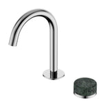 Nero Serenity Progressive Basin Mixer Arc Spout w/ Verde Alpi Handle Chrome 24E032CH - Basin Mixers