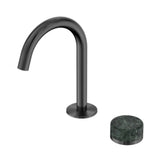 Nero Serenity Progressive Basin Mixer Arc Spout w/ Verde Alpi Handle Gunmetal 24E032GM - Basin Mixers