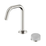 Nero Serenity Progressive Basin Mixer Edge Spout w/ Carrara Handle Brushed Nickel 24E043BN - Basin Mixers
