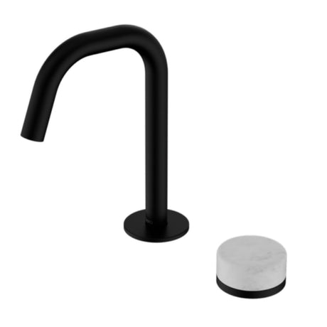 Nero Serenity Progressive Basin Mixer Edge Spout w/ Carrara Handle Matte Black 24E043MB - Basin Mixers