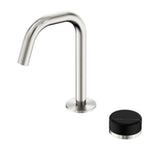 Nero Serenity Progressive Basin Mixer Edge Spout w/ Marquina Black Handle Brushed Nickel 24E135BN - Basin Mixers