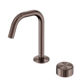 Nero Serenity Progressive Basin Mixer Edge Spout w/ Metal Handle Brushed Bronze 24E048BZ - Basin Mixers