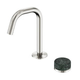 Nero Serenity Progressive Basin Mixer Edge Spout w/ Verde Alpi Handle Brushed Nickel 24E044BN - Basin Mixers