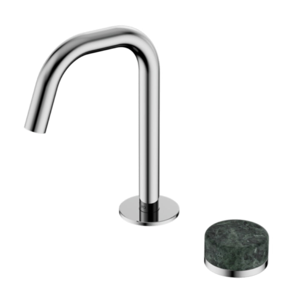Nero Serenity Progressive Basin Mixer Edge Spout w/ Verde Alpi Handle Chrome 24E044CH - Basin Mixers