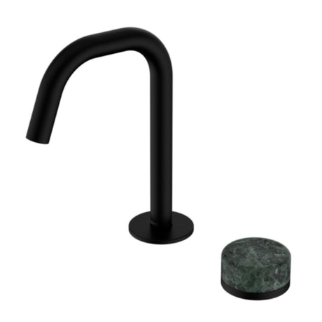 Nero Serenity Progressive Basin Mixer Edge Spout w/ Verde Alpi Handle Matte Black 24E044MB - Basin Mixers