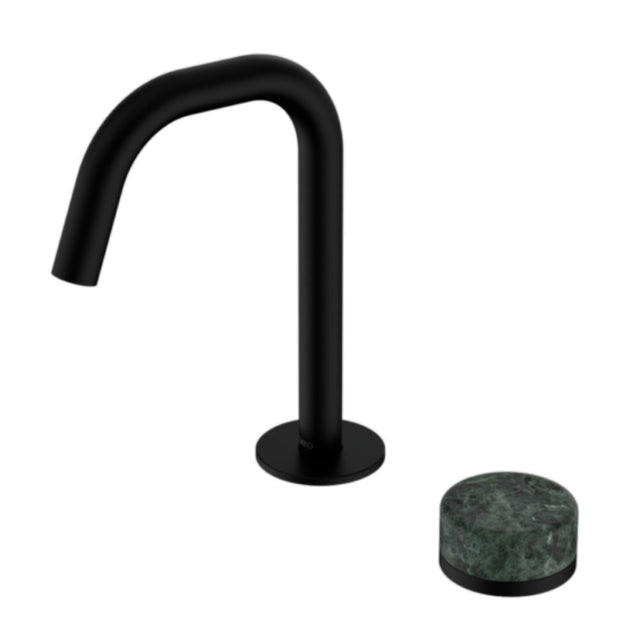 Nero Serenity Progressive Basin Mixer Edge Spout w/ Verde Alpi Handle Matte Black 24E044MB - Basin Mixers