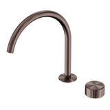 Nero Serenity Progressive Bath/Kitchen Mixer Arc Spout w/ Metal Handle Brushed Bronze 24E042BZ - Basin Mixers