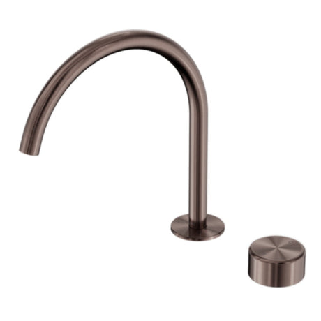 Nero Serenity Progressive Bath/Kitchen Mixer Arc Spout w/ Metal Handle Brushed Bronze 24E042BZ - Basin Mixers
