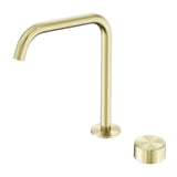 Nero Serenity Progressive Bath/Kitchen Mixer Edge Spout w/ Metal Handle Brushed Gold 24E054BG - Basin Mixers