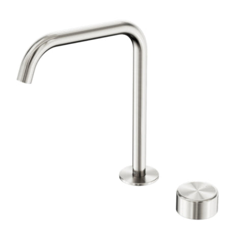 Nero Serenity Progressive Bath/Kitchen Mixer Edge Spout w/ Metal Handle Brushed Nickel 24E054BN - Basin Mixers