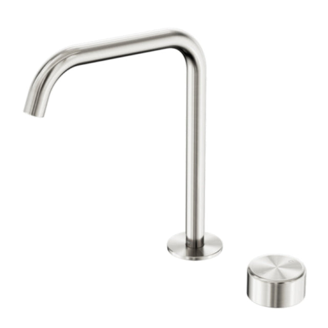 Nero Serenity Progressive Bath/Kitchen Mixer Edge Spout w/ Metal Handle Brushed Nickel 24E054BN - Basin Mixers