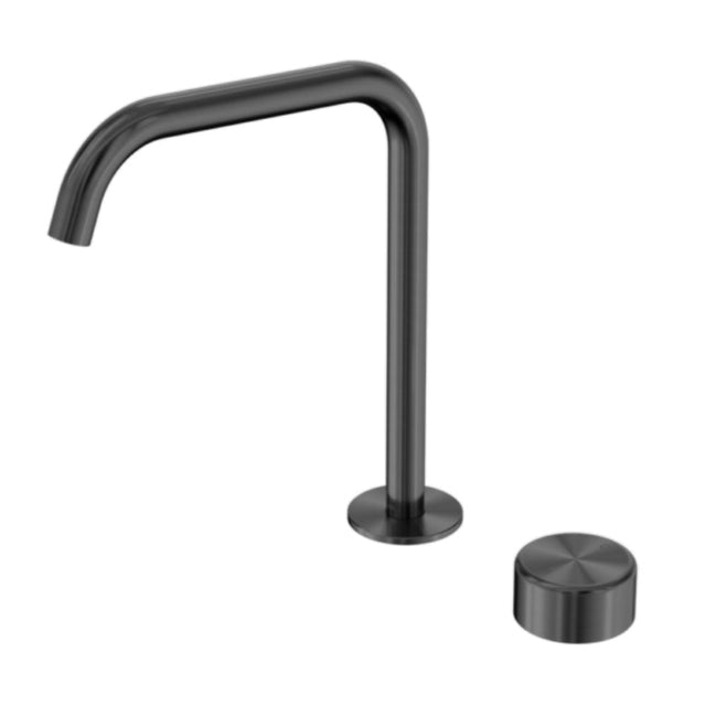 Nero Serenity Progressive Bath/Kitchen Mixer Edge Spout w/ Metal Handle Gunmetal 24E054GM - Basin Mixers